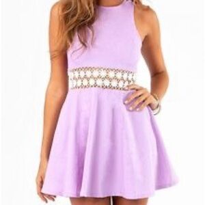 Light Pastel Purple Crochet Dress
